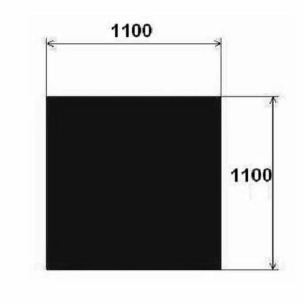 Metallbodenplatte Quadrat 1100x1100 mm